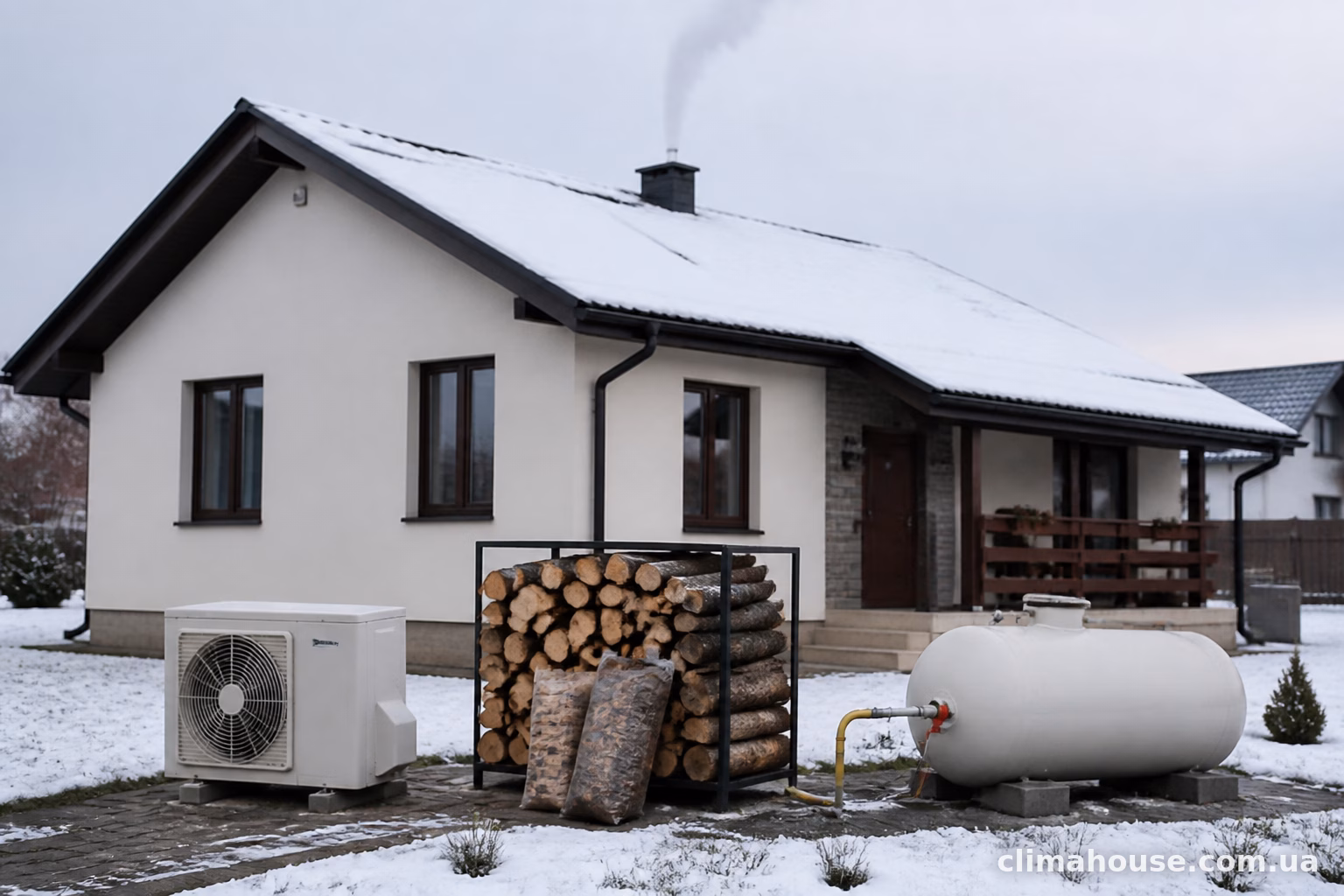 Скільки коштує опалити будинок 100 м² за сезон газом, дровами та електрикою